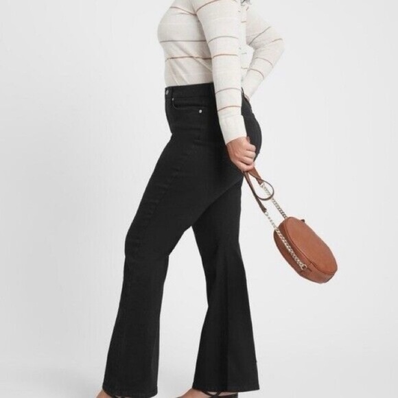 NWT! Banana Republic Dark Wash High Rise Slim Flare Jeans - Size 26/2 🔹 - Picture 5 of 10